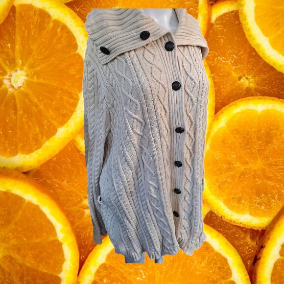 Jeanne Pierre Women's Beige Long Sleeve Cable Knit Cotton Sweaters Size 3X - Picture 9 of 9